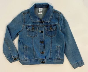 Carters Girls 5/5A Jean Jacket Brass Buttons Front Flap Pockets & Slant Pockets - Picture 1 of 3
