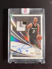 Tony Parker 2020-21 Panini Immaculate Collection Patch Auto 5/10 Gold SPURS