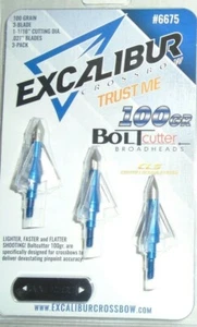 @NEW@ Excalibur Boltcutter 100 Grain Fixed Crossbow Broadheads! 6675 bolt cutter - Picture 1 of 1