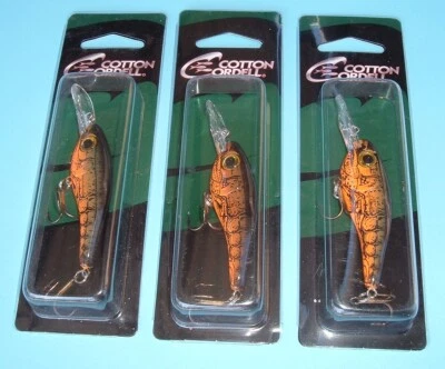3x - Cordell de algodón - Marrón Naranja Craw - Grappler Shad Crankbait NIP L6 Foto 1 de 4