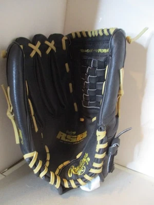 NWOT Rawlings RSB SS13W 13” LEATHER Palm SOFTBALL Zero Shock Glove LHT Black - Image 1 of 4