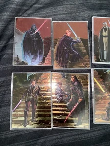 STAR WARS MIGLIOR SET COMPLETO DI 6 CARTE IN LAMINA GOFFRATA - Foto 1 di 3