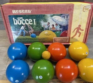 Vintage 60's Regent Made in Italy Bocce I Ball Set with Ball and Box #64100 - Picture 1 of 9