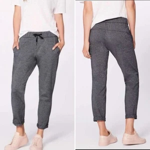 LULULEMON Women's Heathered Black On The Fly Pant 7/8 28" Size 6 $98 MSRP - Picture 1 of 9