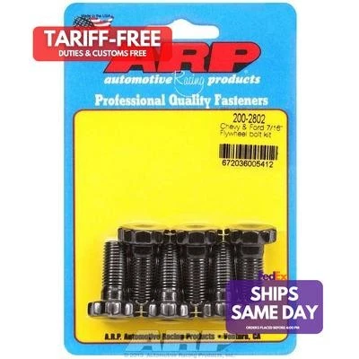 Arp 200-2802, Set of 6 Black Chromoly Chevy/ Fits Ford Flywheel Bolt Kit Perform - Image 1 of 4