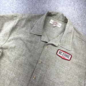 BC Ethic Hootenanny Shirt XL USA Made Rockabilly Hot Rod Button Up 2002 Vintage - Picture 1 of 9