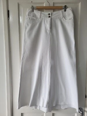 E-vie Authentic long white skirt - size 10, VGC - Image 1 of 4