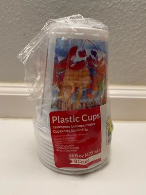 Seafood Celebration Plastic 16 fl oz Cups Nautical Cruise Party Birthday 8 ct. - Image 1 of 4