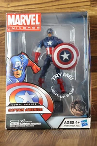 2011 Marvel Universe CAPTAIN AMERICA Light-Up Base Toys“R”Us Exclusive - Picture 1 of 6