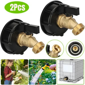 275 330 Gal IBC Tote Tank Adapter Fittings 2" Coarse Thread 3/4" Male Valve Tool - Picture 1 of 8