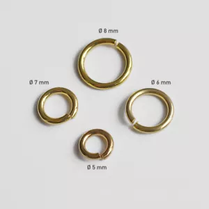 10 gramos / anillos de hendidura de latón anillo de flexión 7x1 mm colores oro ojales - Imagen 1 de 2