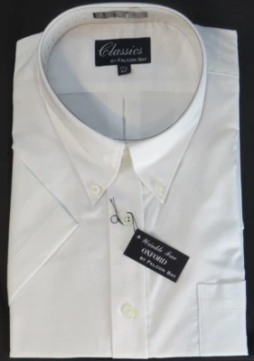 Falcon Bay короткий рукав белый Оксфорд платье рубашка, 16,5 шеи размер - Изображение 1 из 3