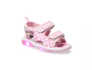 Toddler Girls' Minnie Mouse Light-Up Sandals/ Shoes, Pink size: 6 7 8 9 10 11 12