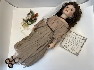 NIB Vintage Show Stoppers Inc. 26” Porcelain Doll “Fawne” W/ Original Box + COA - Picture 1 of 15