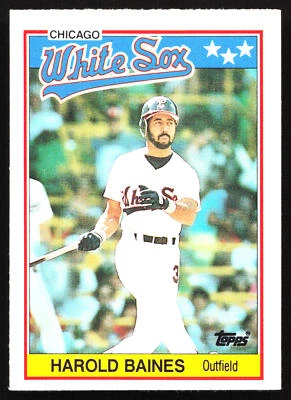 1988 Topps UK Minis Harold Baines #1 Chicago White Sox Baseball Card - Image 1 of 2