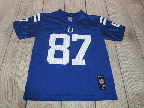 Reebok Indianapolis Colts Reggie Wayne Blue #87 Jersey Youth Medium (10-12) Cover