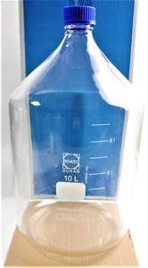 Botella de vidrio Schott GL 45 con tapa Duran escala botella de laboratorio 10 litros *NUEVA - Imagen 1 de 3