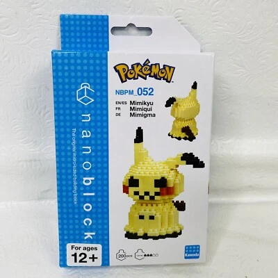 Pokemon Mimikyu nanobloco 052 com 200 peças para idades 12+ blocos de construção tamanho micro - Imagem 1 de 4