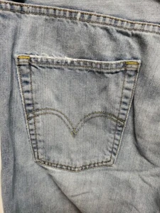 Levi Strauss Men Jean Size 34X31 Blue Faded 569 Loose Stright Distressed Ripped - Picture 1 of 14