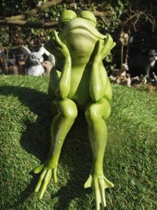 Frosch Deko Figur Kantenhocker Regalhocker Figur Tierfigur witzig wetterfest Neu - Bild 1 von 7
