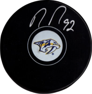Ryan Johansen autographed signed puck NHL Nashville Predators PSA COA Witness - Image 1 of 3