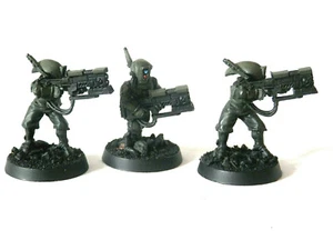 A10 WARHAMMER 40K TAU EMPIRE ARMY - PATHFINDERS 3 X PAINTED METAL MODELS - Picture 1 of 2