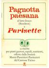 1970 ca CANTONE TICINO Società Mastri Panettieri - Ricettario ILLUSTRATO 10 pp.