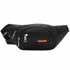 Waterproof Waist Pack Crossbody Bag for Outdoor Sports, Running, Hiking (Black)