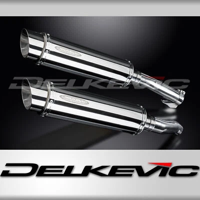 Kawasaki Z1000 2010-16 Delkevic Slip On 14" Round Stainless Exhaust Muffler Kit - Image 1 of 4