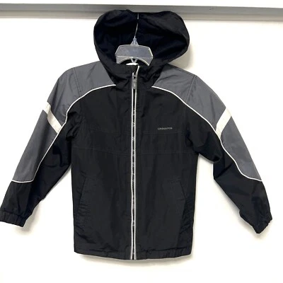 Chaqueta cortavientos con capucha London Fog para niños negra/gris talla S Foto 1 de 4