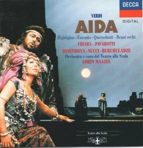 Verdi - Aida (Highlights) (CD 1991) Maazel; Roni; Chiara; Pavarotti - Picture 1 of 2
