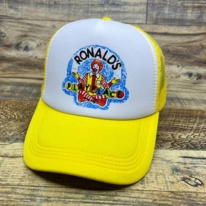Ronalds Playplace Mens Trucker Hat Yellow Snapback 1994 McDonalds Playgound Cap - Picture 1 of 8