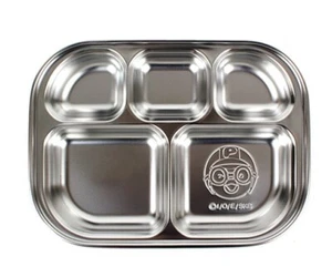 Korean Pororo Divided Stainless Steel Food Tray Lunch Box Portion Plate Kids - Picture 1 of 1