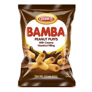 Snacks de crema de avellana Osem Bamba mantequilla de maní todos los bocanados de maíz natural, 2,1 oz - Imagen 1 de 3