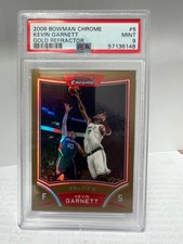 2008-09 Bowman Chrome Gold Refractor Kevin Garnett /50 PSA 9