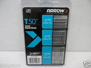 ARROW T50MP  T50 TYPE G  6MM  10MM & 12MM STAPLES X 1875 - Picture 1 of 1