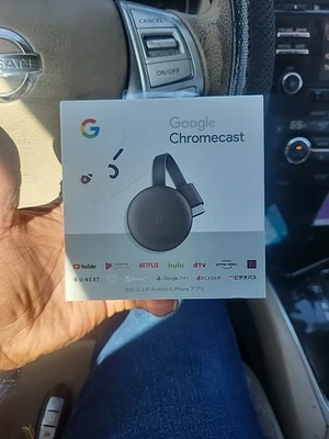 Google Chromecast 3rd Generation JAPANESE Media Streamer -Black - Factory Sealed - Image 1 of 4