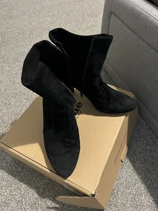 Dune Suede Ankle Boots, Black, Size 5 - Picture 1 of 3