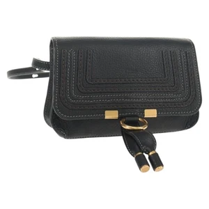 Borsa Chloe Mercy in vita in pelle nera oro originale BA7541 - Foto 1 di 24