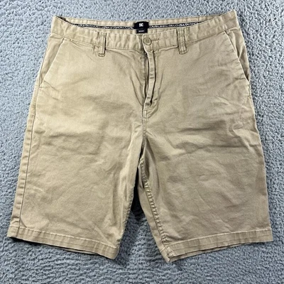 DC SHOE CO PANTALONES CORTOS PARA HOMBRE 34 MARRÓN ESPACIOSO PATÍN 11” ENTREPIERNA CREMALLERA BOTONES BOLSILLOS MOSCA Foto 1 de 4