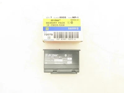Paquete de Memoria Square D 8005-MP-1 SY/MAX 1K CMOS-RAM Serie A1 Clase 8005 Tipo MP-1 Foto 1 de 4