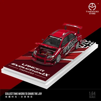 Time Micro 1/64 Mitsubishi Lancer EVO IX - Hipermax Livery - красный/серый - Изображение 1 из 4