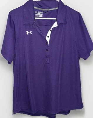 Camisa Polo Under Armour Heat Gear Semi Ajustada Protect This House Púrpura Talla 2xl Foto 1 de 3