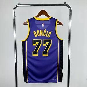 PURPLE LUKA DONCIC #77 YOUTH L LA LAKERS JERSEY BASKETBALL - Picture 1 of 3