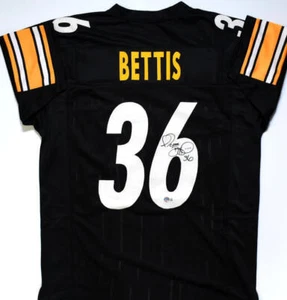 Jerome Bettis Autographed Black Pro Style Jersey- Beckett W Hologram *Black*Bold - Picture 1 of 11