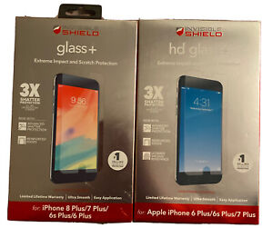 ZAGG InvisibleShield Glass+ Screen Protector iPhone 7 Plus 8 Plus 6s Plus 6 Plus