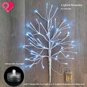 60 LED Xmas Lighted Branches Lamp Christmas Tree Light Wedding Party Centerpiece