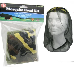 Mosquito Head Net Camping Fishing Hiking Army Mesh Hat Insect Bug Repellent - Picture 1 of 1