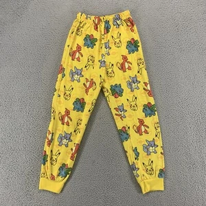 Pokemon Pajama Pants Boys Size 8 Yellow Yellow Pikachu Comfort Lounge - Picture 1 of 12