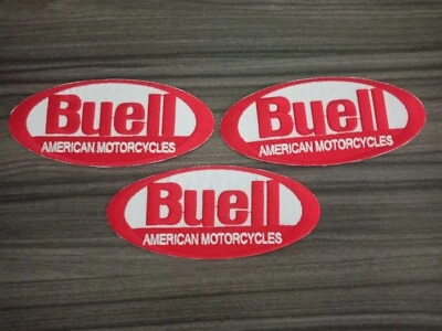 3 pcs BUELL Motorcycles MotoGP Patch Iron on Embroidered or Sew on Shirt Jacket  - Image 1 of 4